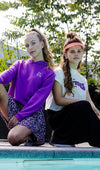 Meisjes Printed Skort van LOOXS 10sixteen in de kleur Purple flower in maat 176.