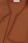 Meisjes Gilet van LOOXS Little in de kleur Caramel in maat 128-134.