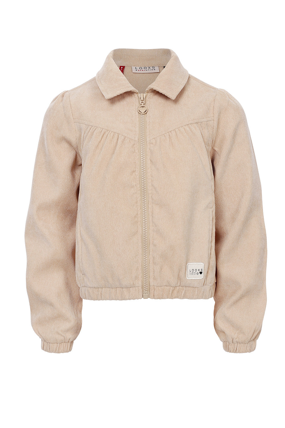 Meisjes Jacket van LOOXS Little in de kleur Bisquit in maat 128.