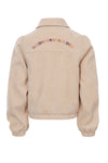 Meisjes Jacket van LOOXS Little in de kleur Bisquit in maat 128.