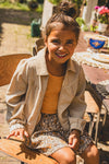 Meisjes Jacket van LOOXS Little in de kleur Bisquit in maat 128.