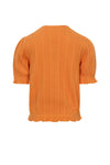 Meisjes Ajour Cardigan van LOOXS Little in de kleur Orange in maat 128.