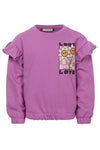 Meisjes Sweater van LOOXS Little in de kleur Purple Fuchsia in maat 128.