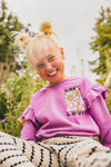 Meisjes Sweater van LOOXS Little in de kleur Purple Fuchsia in maat 128.