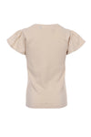 Meisjes T-Shirt van LOOXS Little in de kleur Bisquit in maat 128.
