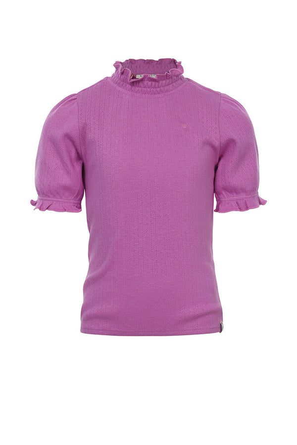 Meisjes T-Shirt van LOOXS Little in de kleur Purple Fuchsia in maat 128.