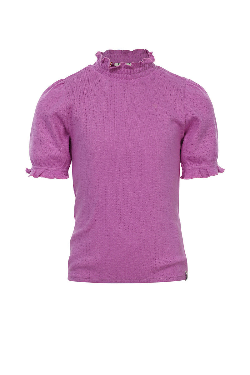 Meisjes T-Shirt van LOOXS Little in de kleur Purple Fuchsia in maat 128.