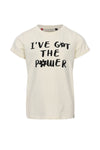 Meisjes T-Shirt van LOOXS Little in de kleur Ivory in maat 128.