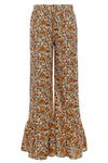 Meisjes Flower Pants van LOOXS Little in de kleur Orange Floral in maat 128.