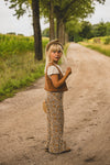 Meisjes Flower Pants van LOOXS Little in de kleur Orange Floral in maat 128.