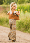 Meisjes Flower Pants van LOOXS Little in de kleur Orange Floral in maat 128.