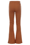 Meisjes Flare Rib Pants van LOOXS Little in de kleur Caramel in maat 128.