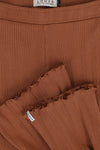 Meisjes Flare Rib Pants van LOOXS Little in de kleur Caramel in maat 128.