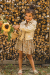 Meisjes Skirt van LOOXS Little in de kleur Orange Floral in maat 128.
