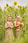 Meisjes Dress van LOOXS Little in de kleur Orange Floral in maat 128.