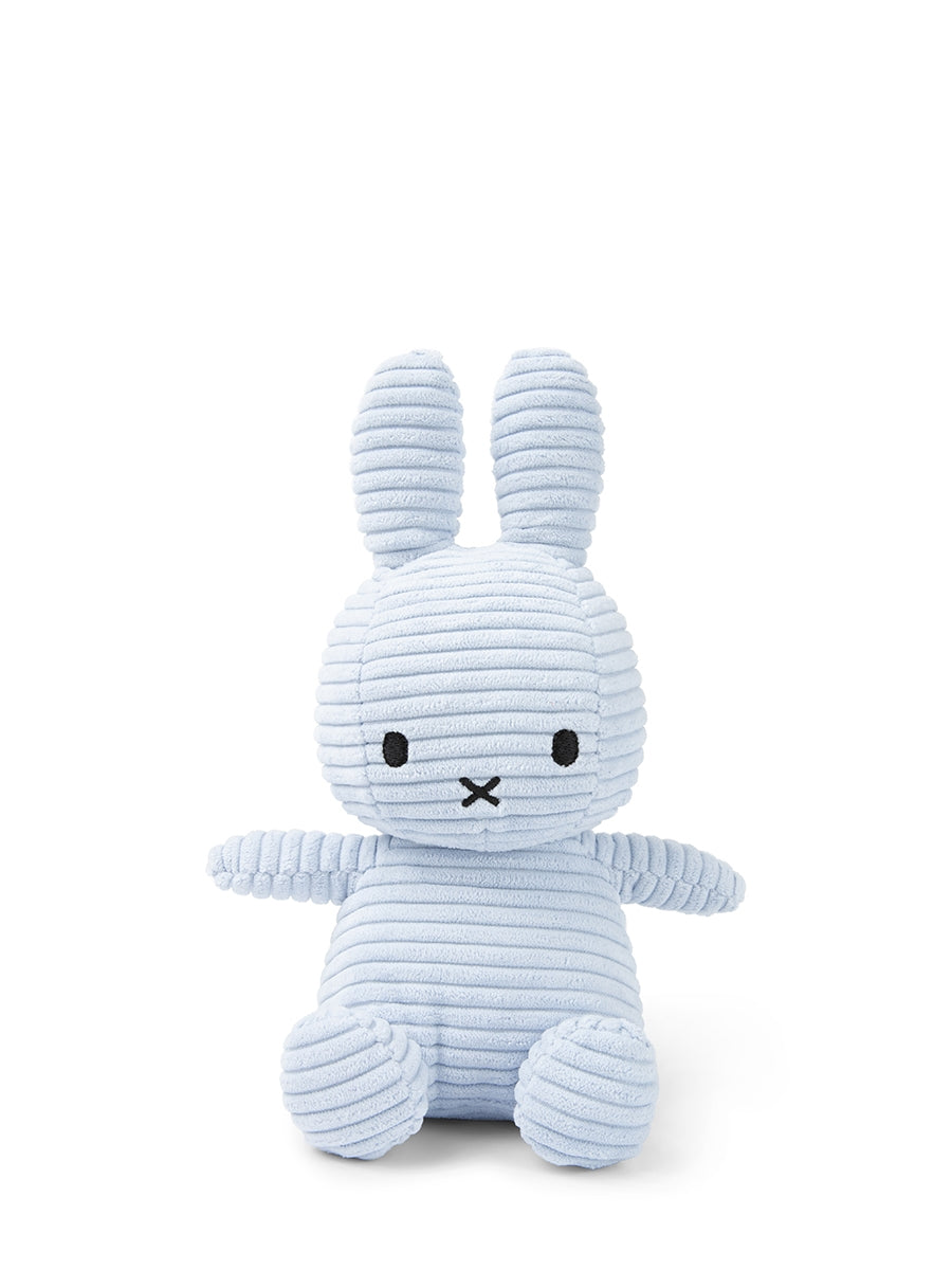Nijntje - Miffy sitting ECO Corduroy Ice Blue 23 cm