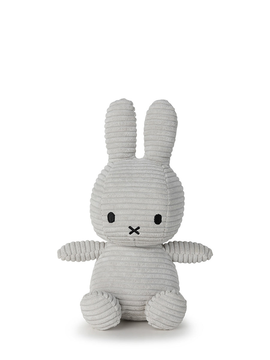 Nijntje - Miffy sitting ECO Corduroy Soft Grey 23 cm