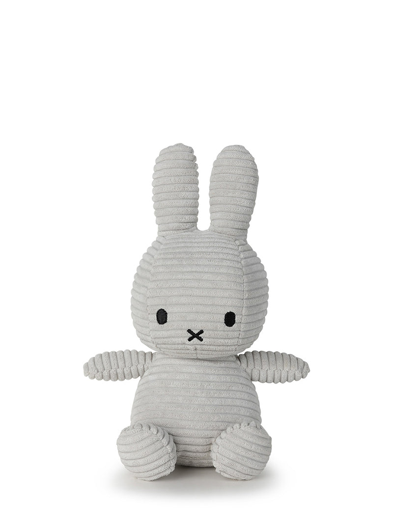 Nijntje - Miffy sitting ECO Corduroy Soft Grey 23 cm