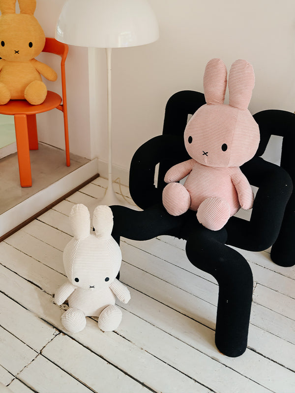 Nijntje - Miffy sitting ECO Corduroy Offwhite - 50 cm