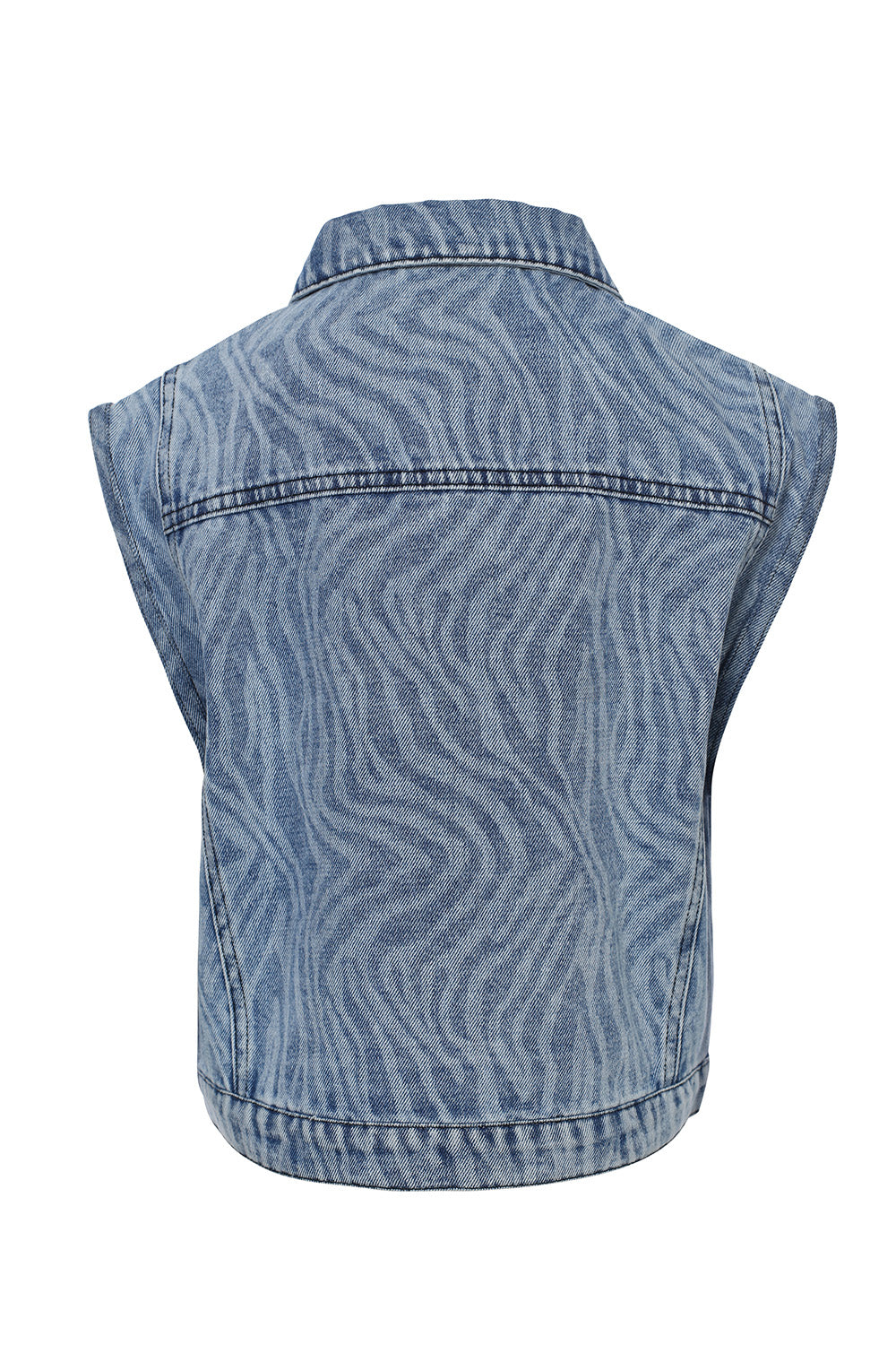 Meisjes Denim Waistcoat van LOOXS 10sixteen in de kleur royal blue denim in maat 176.