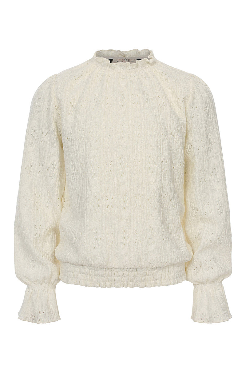 Meisjes Lace Top van LOOXS 10sixteen in de kleur Creme in maat 176.