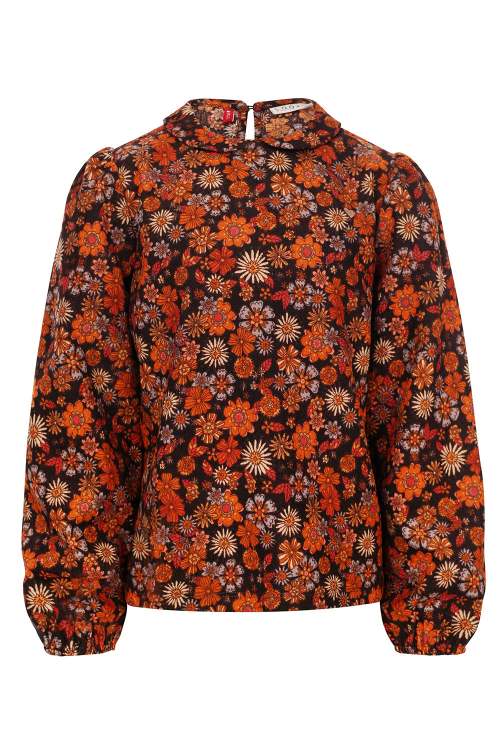 Meisjes Retro Rib Blouse van LOOXS Little in de kleur Retro floral in maat 128.