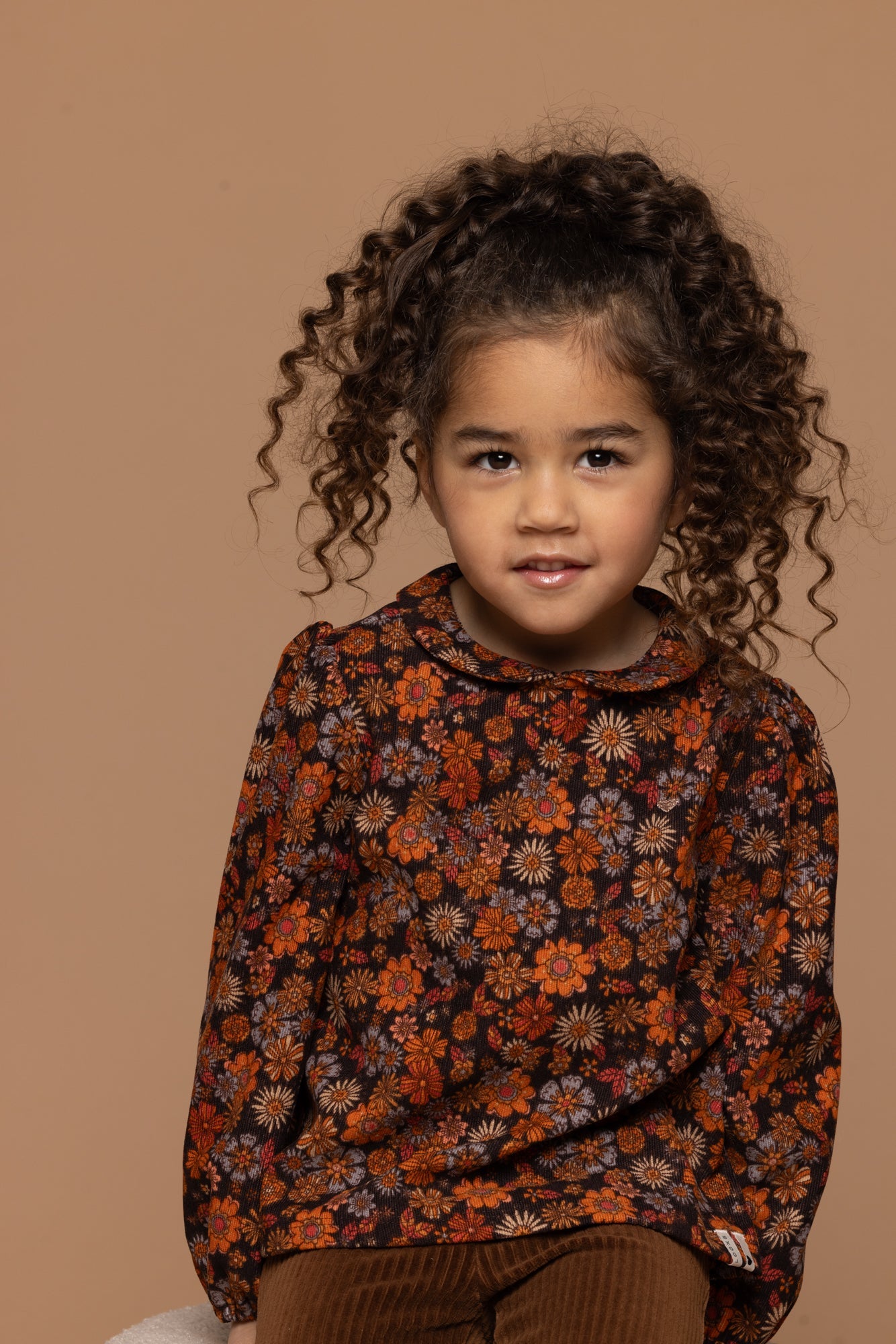 Meisjes Retro Rib Blouse van LOOXS Little in de kleur Retro floral in maat 128.