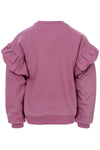 Meisjes Ruffle Sweater van LOOXS Little in de kleur Purple rain in maat 128.