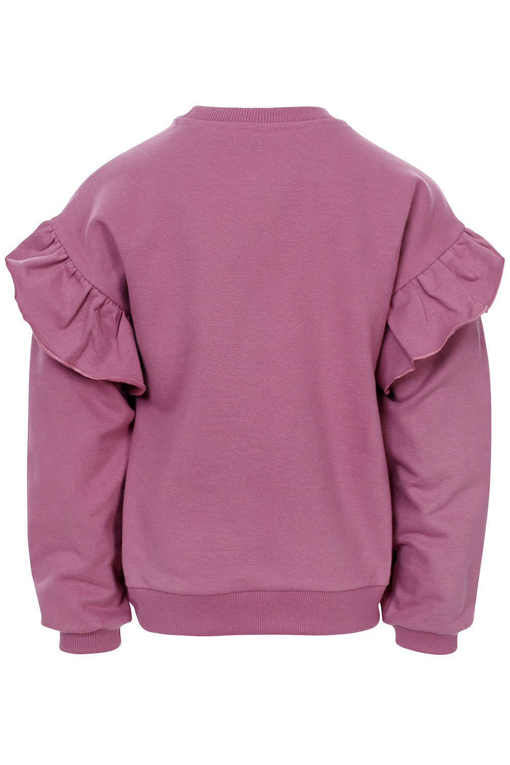 Meisjes Ruffle Sweater van LOOXS Little in de kleur Purple rain in maat 128.