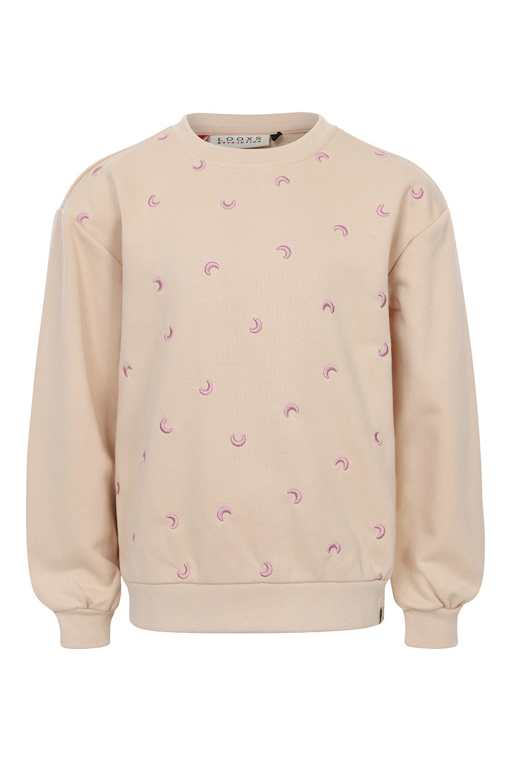 Meisjes Embroidery Sweater van LOOXS Little in de kleur Latte in maat 128.