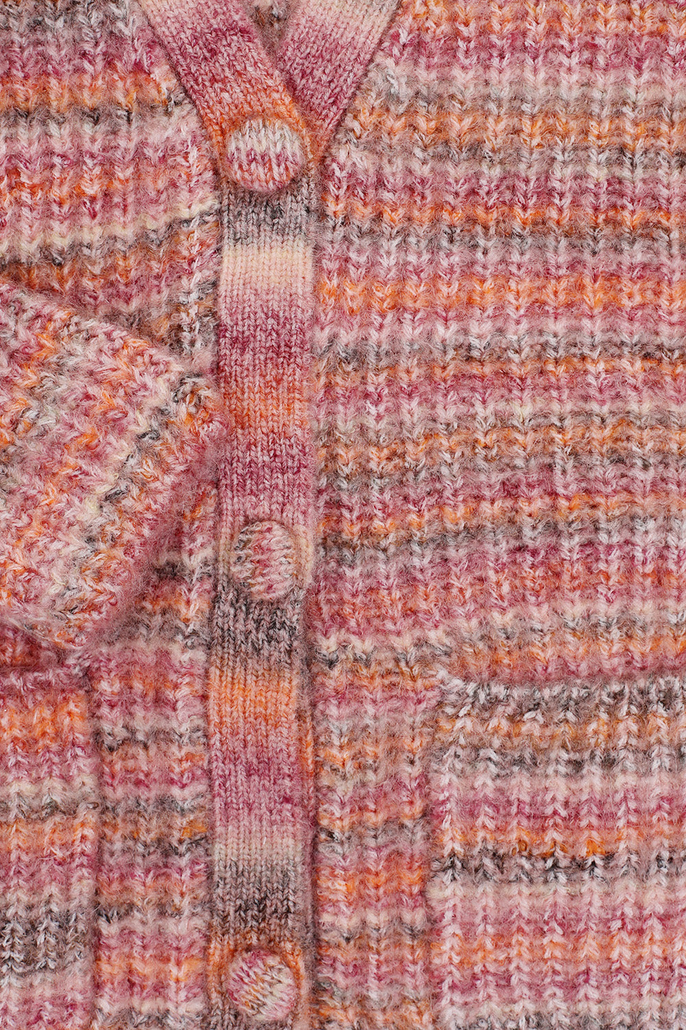 Meisjes Knitted Cardigan van LOOXS Little in de kleur MULTI STRIPE in maat 128.