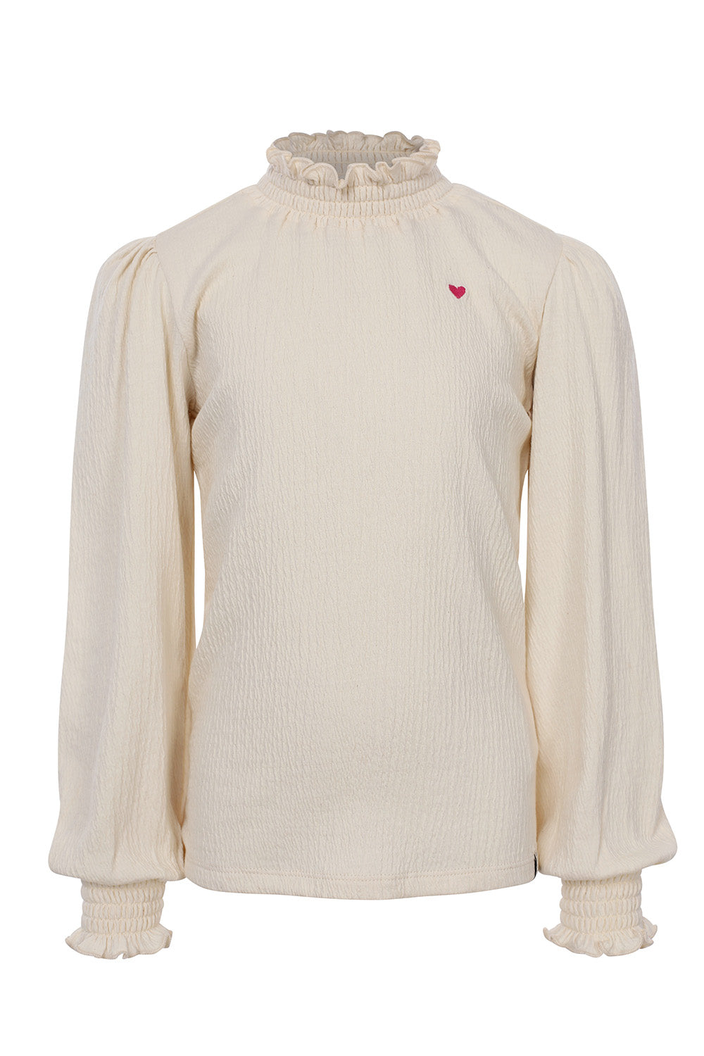 Meisjes Crinkle T-Shirt L/S van LOOXS Little in de kleur cloud in maat 128.