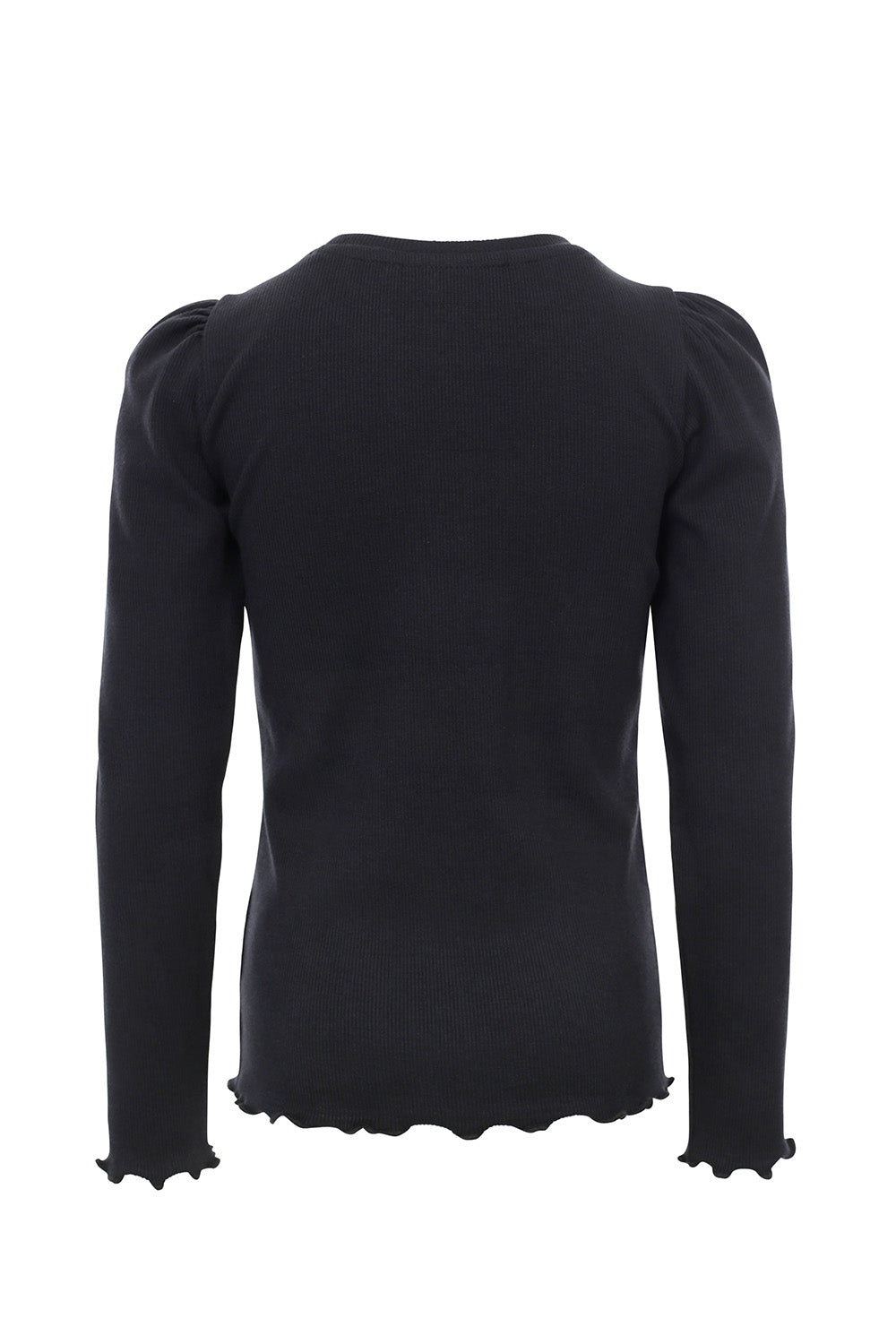 Meisjes Rib T-Shirt L/S van LOOXS Little in de kleur Graphite in maat 128.