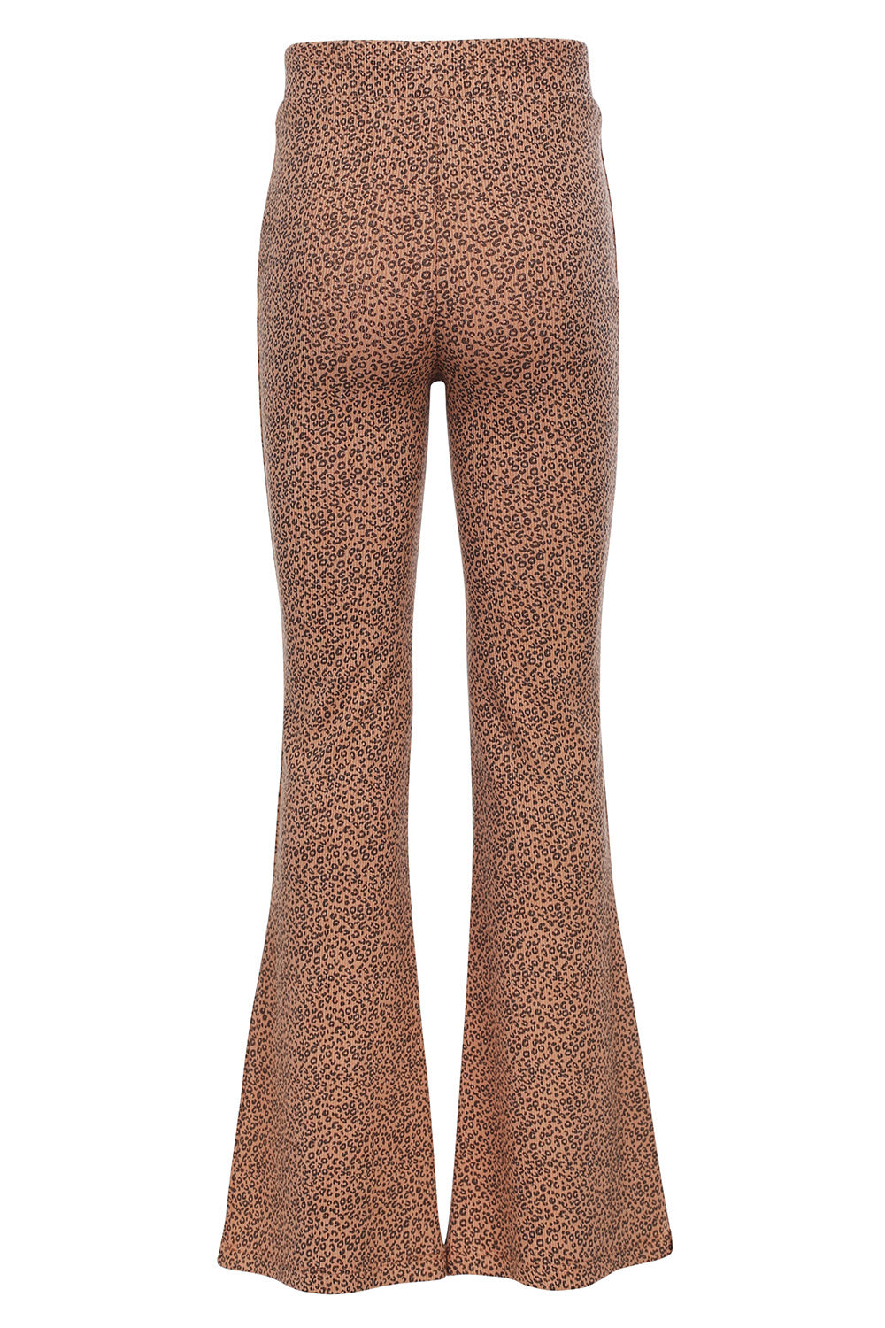 Meisjes Animal Rib Flare Pants van LOOXS Little in de kleur MINI LEOPARD in maat 128.