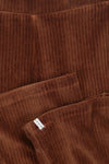 Meisjes Ribcord Flare van LOOXS Little in de kleur Chocolate in maat 128.