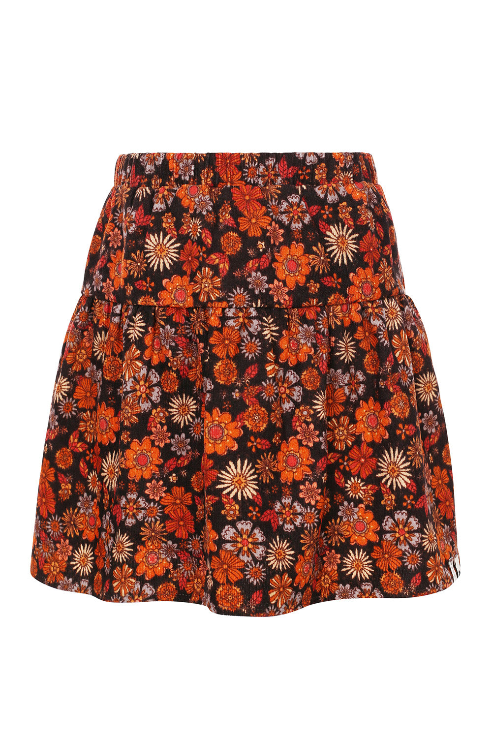 Meisjes Retro Rib Skirt van LOOXS Little in de kleur Retro floral in maat 128.