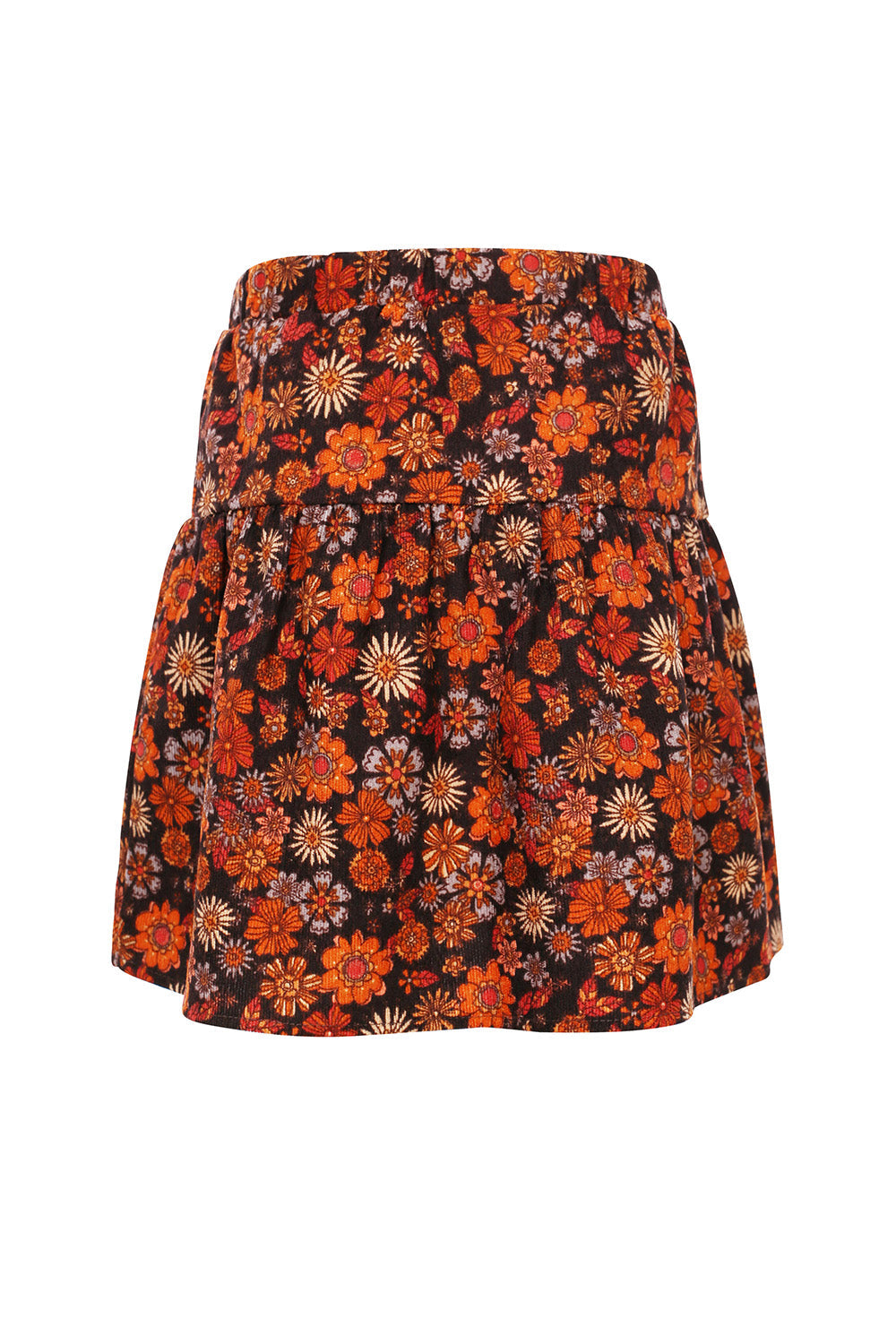 Meisjes Retro Rib Skirt van LOOXS Little in de kleur Retro floral in maat 128.