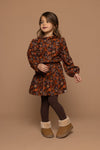 Meisjes Retro Rib Skirt van LOOXS Little in de kleur Retro floral in maat 128.