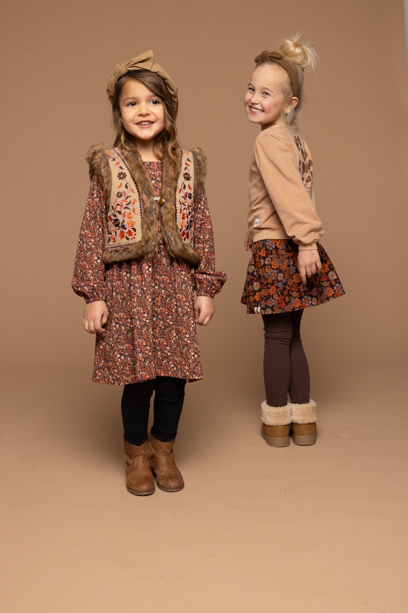 Meisjes Crinkle Dress van LOOXS Little in de kleur Mini wildflower in maat 128.