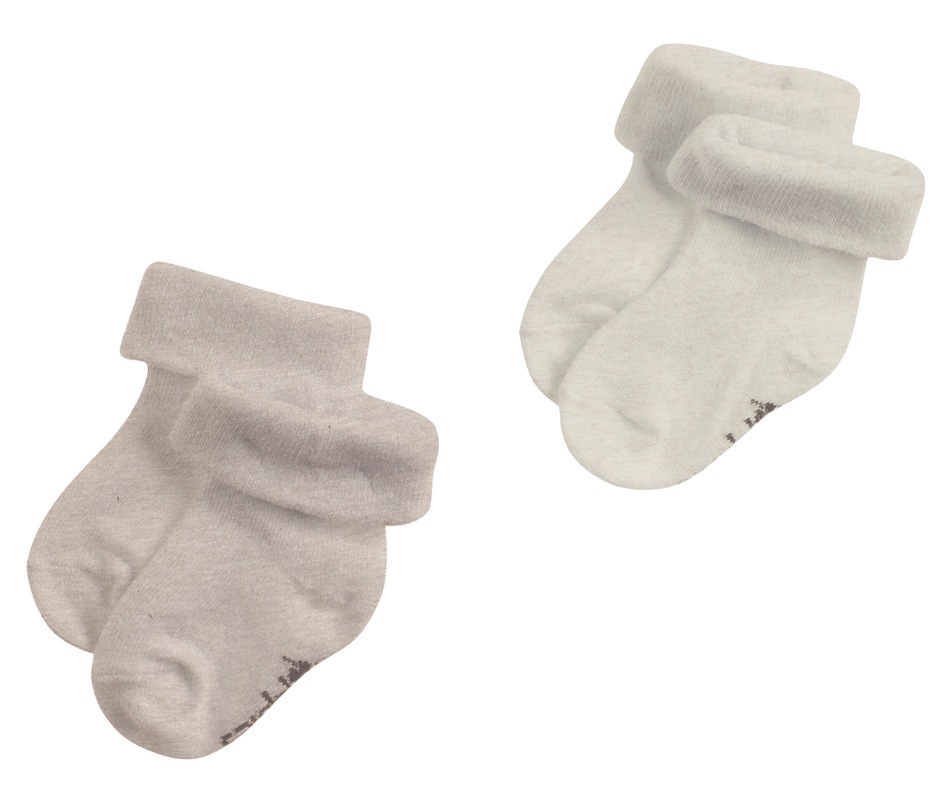 Unisexs Unisex Socks 2pck Kai van Noppies in de kleur Taupe Melange in maat 3M-6M.