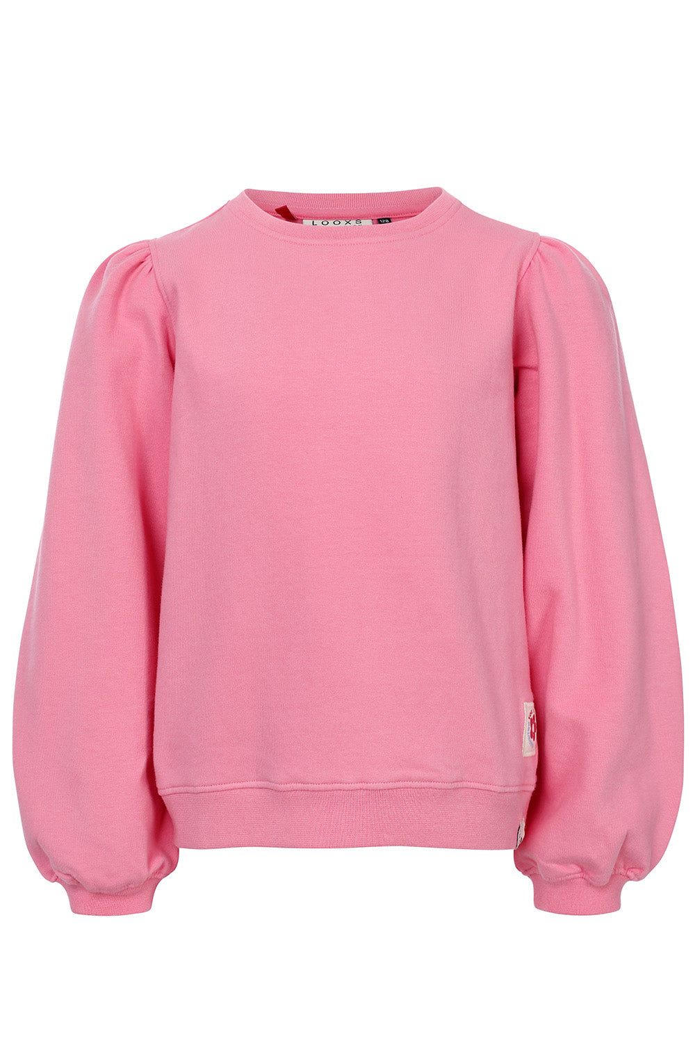 Meisjes Bright Pink Sweat van LOOXS Little in de kleur BRIGHT PINK in maat 128.