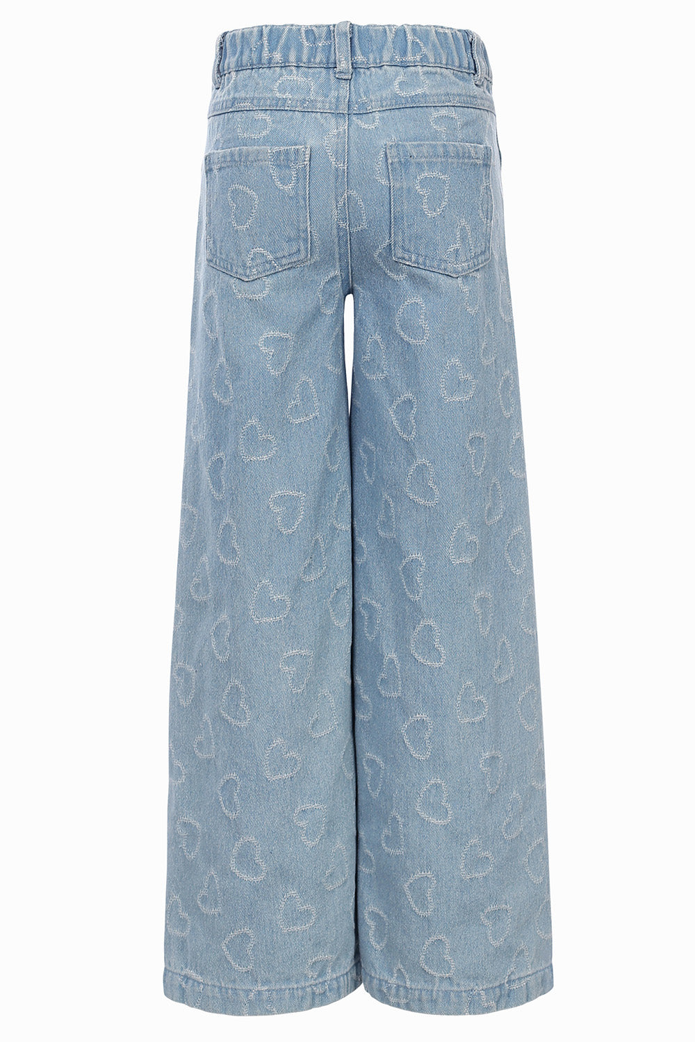 Meisjes Bleached Denim Pants van LOOXS Little in de kleur BLEACHBLUE in maat 128.