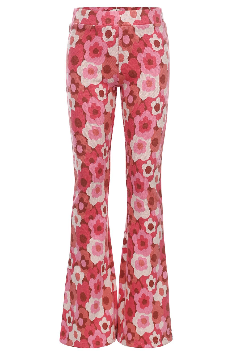 Meisjes Jacquard Flare Pants van LOOXS Little in de kleur camo leopard in maat 128.