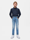 Jongens Jeans Rafiel Santosa Wash van LTB in de kleur 10120-MID BLUE in maat 176.