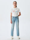 Meisjes Jeans Galina Aire Wash van LTB in de kleur 10120-MID BLUE in maat 176.
