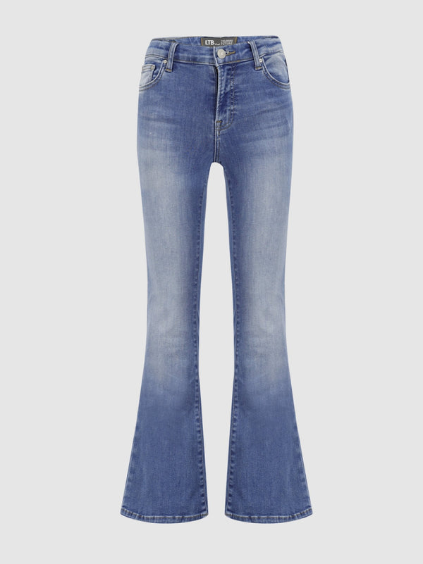 Meisjes Jeans Noelia Maisha Wash (flare mid rise) van LTB in de kleur 10120-MID BLUE in maat 176.