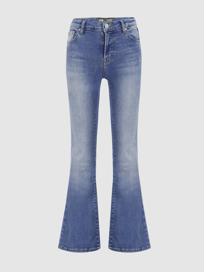 Meisjes Jeans Noelia Maisha Wash (flare mid rise) van LTB in de kleur 10120-MID BLUE in maat 176.