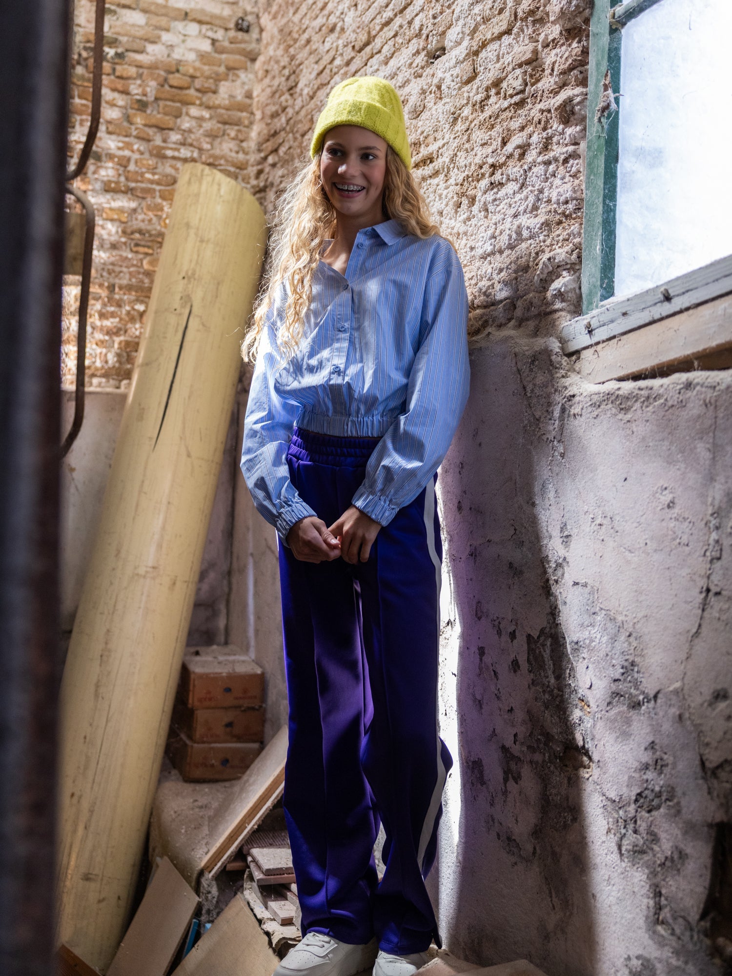 Meisjes Stripe Blouse van LOOXS 10Sixteen in de kleur Blue sky in maat 176.