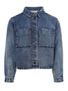 Meisjes Denim Blouse van LOOXS 10Sixteen in de kleur Jeans Blue in maat 176.