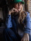 Meisjes Denim Blouse van LOOXS 10Sixteen in de kleur Jeans Blue in maat 176.